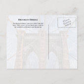 Brooklyn Bridge, New York City Briefkaart (Achterkant)