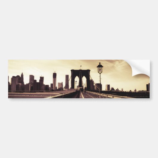 Brooklyn Bridge - New York City Bumpersticker (Voorkant)