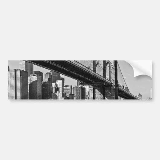 Brooklyn Bridge New York City Bumpersticker (Voorkant)
