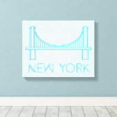 Brooklyn Bridge | New York City Canvas Afdruk (Insitu (Houten vloer))