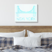 Brooklyn Bridge | New York City Canvas Afdruk (Insitu (Slaapkamer))