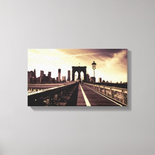 Brooklyn Bridge - New York City Canvas Afdruk (Voorkant)