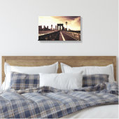 Brooklyn Bridge - New York City Canvas Afdruk (Insitu (Slaapkamer))