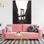 Brooklyn Bridge New York City - Canvas Print (Insitu (Woonkamer))