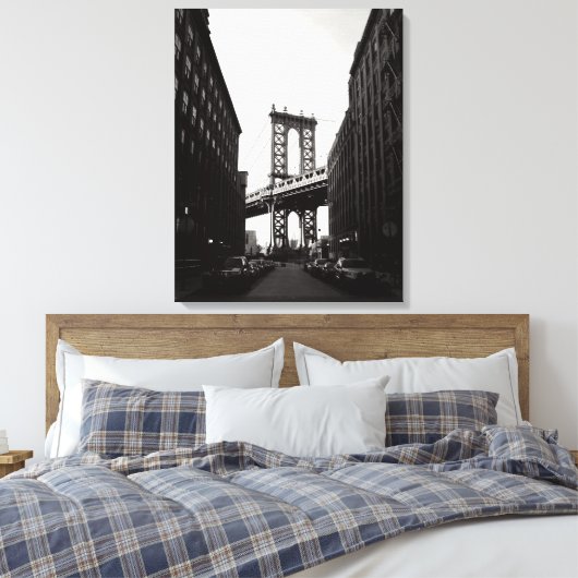 Brooklyn Bridge New York City - Canvas Print (Insitu (Slaapkamer))