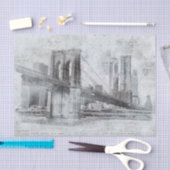 Brooklyn Bridge New York City Digital Manipulation Tissuepapier (Craft)