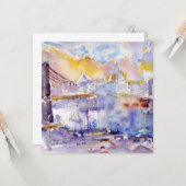 Brooklyn Bridge (New York City) (door John Marin) Kaart (Voorkant / Achterkant in situ)