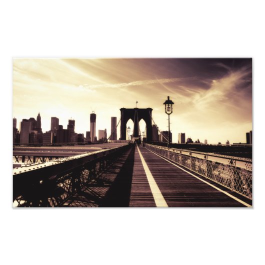 Brooklyn Bridge - New York City Foto Afdruk (Voorkant)