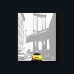 Brooklyn Bridge New York City Geel Taxi NYC Canvas Afdruk<br><div class="desc">Brooklyn Bridge New York City Geel Taxi NYC Pop Art Canvas Art Print.</div>