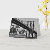 Brooklyn Bridge New York City Kaart (Gele Bloem)
