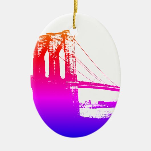 Brooklyn Bridge New York City Keramisch Ornament (Voorkant)