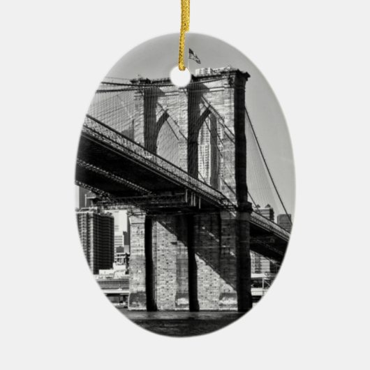 Brooklyn Bridge New York City Keramisch Ornament (Voorkant)