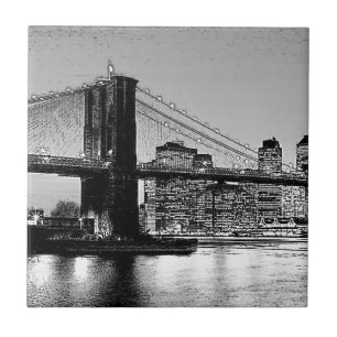 Brooklyn Bridge New York City Kunstwerk Tegel Tegeltje