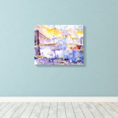 Brooklyn Bridge (New York City Landschap) Canvas Afdruk (Insitu (Houten vloer))