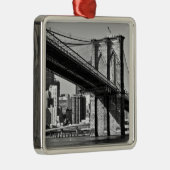 Brooklyn Bridge New York City Metalen Ornament (Rechts)