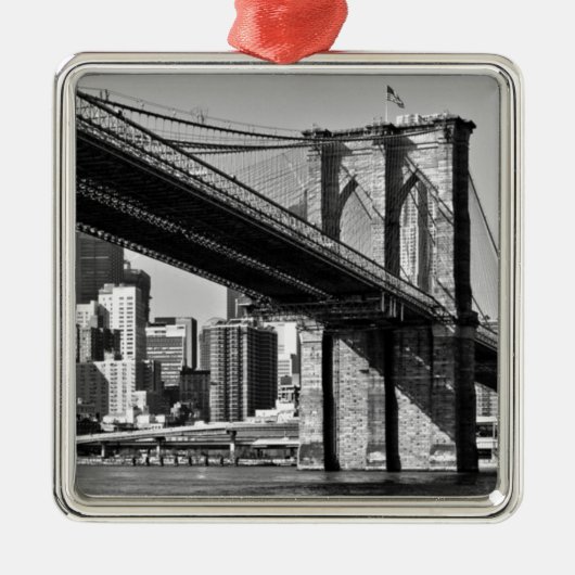 Brooklyn Bridge New York City Metalen Ornament (Voorkant)