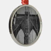Brooklyn Bridge New York City Metalen Ornament (Rechts)