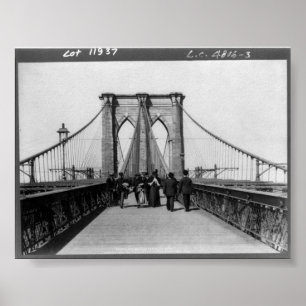 Brooklyn Bridge New York City NY 1898 Poster