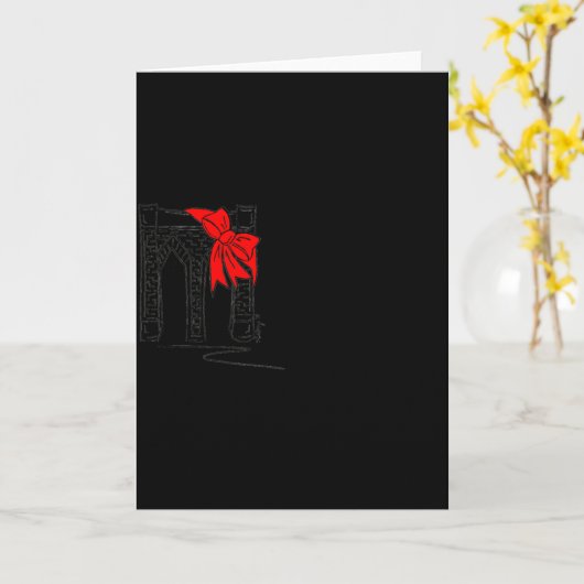 Brooklyn Bridge New York City Nyc Christmas T Shir Kaart (Gele Bloem)