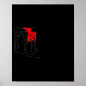 Brooklyn Bridge New York City Nyc Christmas T Shir Poster (Voorkant)