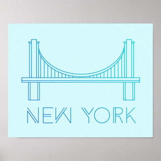 Brooklyn Bridge | New York City Poster (Voorkant)