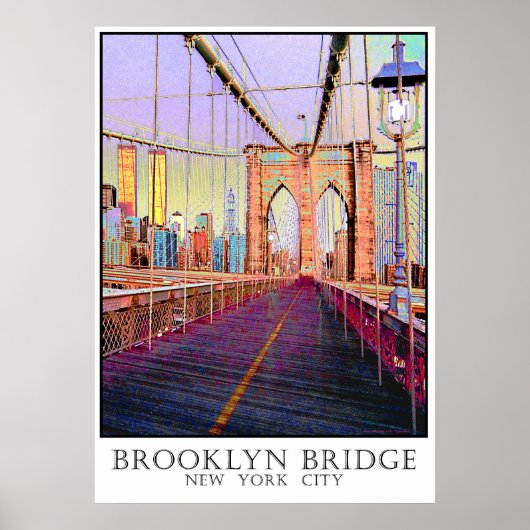 Brooklyn Bridge, New York City Poster (Voorkant)