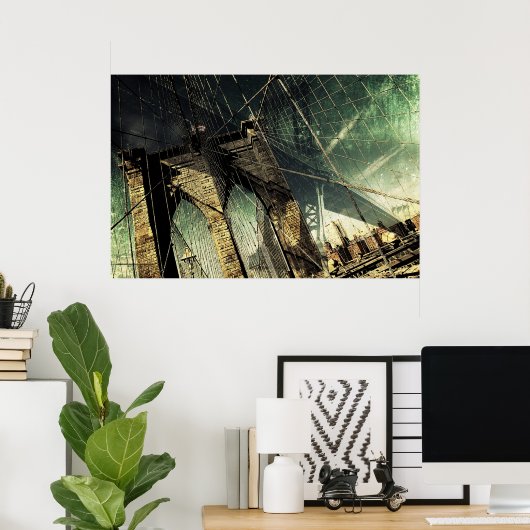 Brooklyn Bridge - New York City Poster (Thuiskantoor)