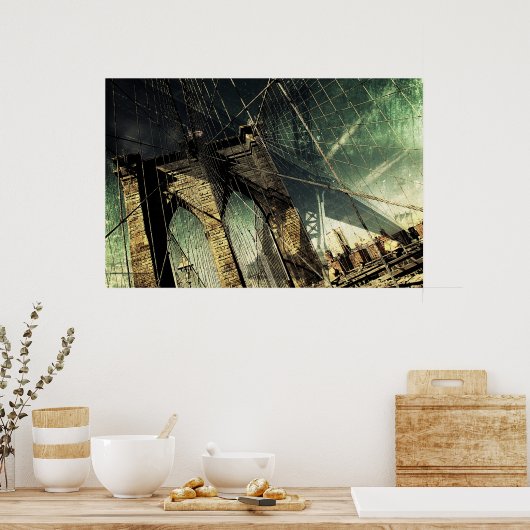 Brooklyn Bridge - New York City Poster (Keuken)