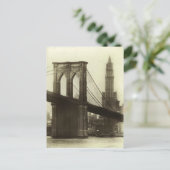Brooklyn Bridge New York City Skyline Briefkaart (Staand voorkant)