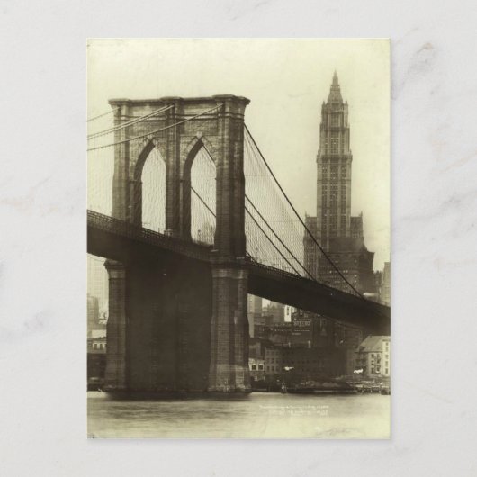 Brooklyn Bridge New York City Skyline Briefkaart (Voorkant)