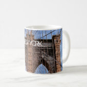 Brooklyn Bridge, New York City Two-Tone Coffee Mok (Voorkant rechts)