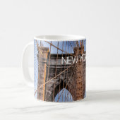 Brooklyn Bridge, New York City Two-Tone Coffee Mok (Voorkant links)