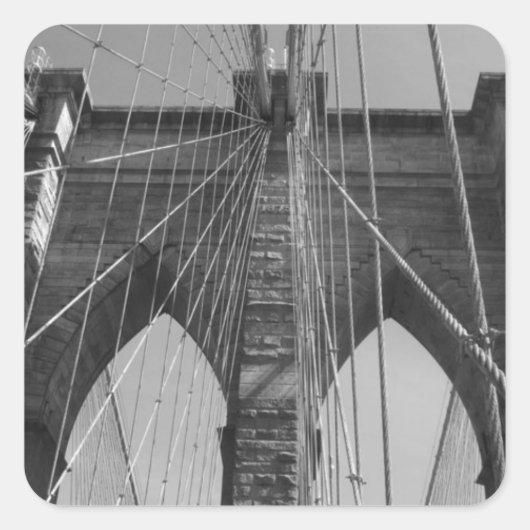 Brooklyn Bridge New York City Vierkante Sticker (Voorkant)