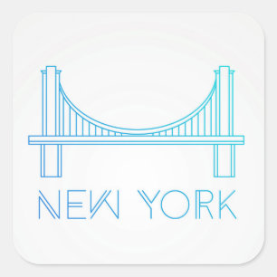 Brooklyn Bridge   New York City Vierkante Sticker