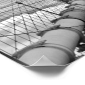 Brooklyn Bridge New York City (zwart en wit) Poster (Hoek)