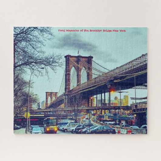 Brooklyn Bridge New York. Jigzaag Puzzle Legpuzzel (Horizontaal)
