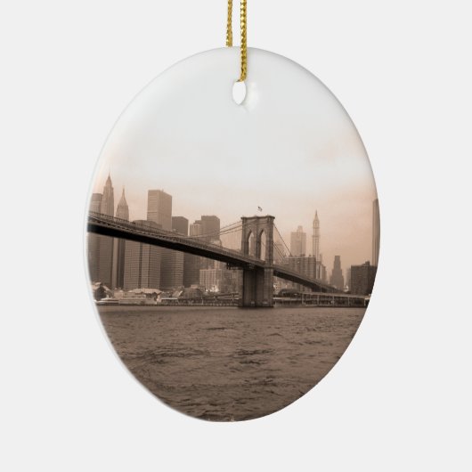 Brooklyn Bridge New York Keramisch Ornament (Rechts)