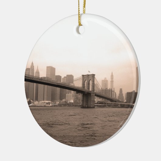 Brooklyn Bridge New York Keramisch Ornament (Links)