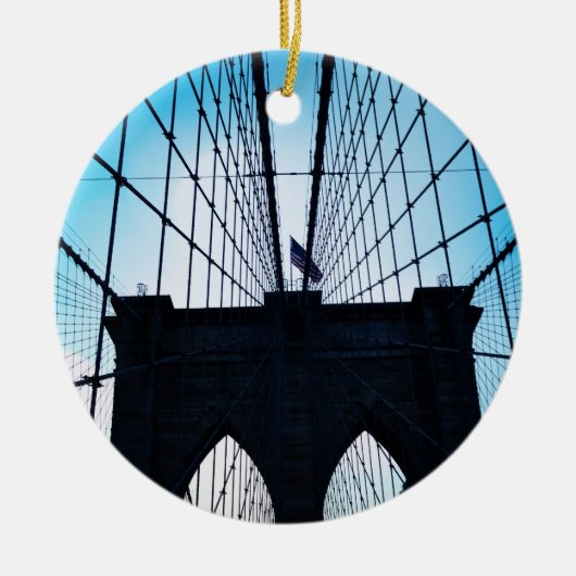 Brooklyn Bridge, New York Keramisch Ornament (Voorkant)