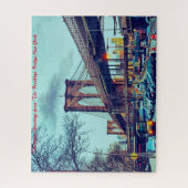 Brooklyn Bridge New York. Kerstgroeten Legpuzzel (Verticaal)
