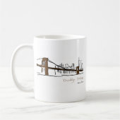 Brooklyn bridge New york lijnillustratie Koffiemok (Links)