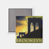 Brooklyn Bridge, New York Magnet (Voorkant / Achterkant)