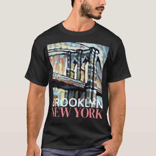 Brooklyn Bridge New York, mannen T-Shirt 2 (Voorkant)