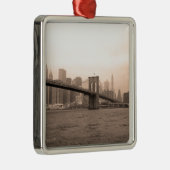 Brooklyn Bridge New York Metalen Ornament (Rechts)