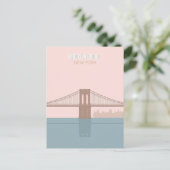 Brooklyn Bridge New York Minimalist Art Briefkaart (Staand voorkant)