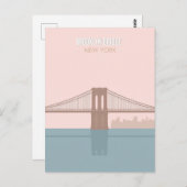 Brooklyn Bridge New York Minimalist Art Briefkaart (Voorkant / Achterkant)