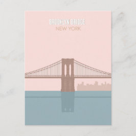 Brooklyn Bridge New York Minimalistische Kunst Briefkaart