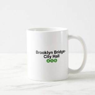 Brooklyn Bridge New York Ondergrondse Station Bord Koffiemok