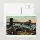  Brooklyn Bridge New York Post Card Briefkaart (Voorkant / Achterkant)