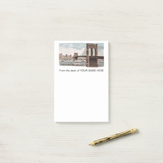 Brooklyn Bridge New York Post-it® notes (Op bureau)